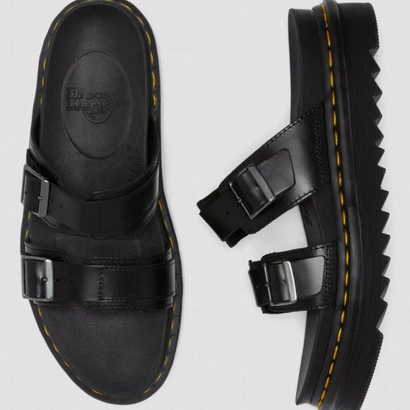 Dr Martens Myles Brando Leather Buckle Slide Sandals main image 6
